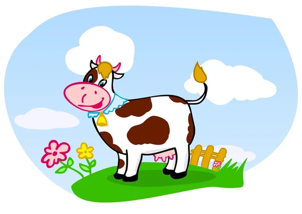 Walking cow — Stock Vector