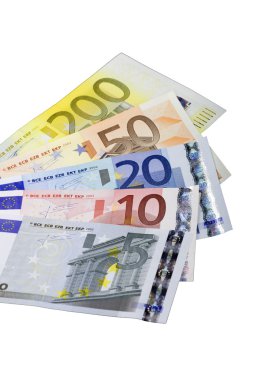 Euro banknotes notes widespread clipart