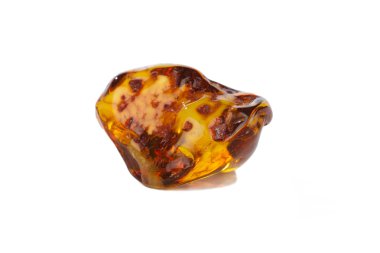 Amber stone from baltic on the white background clipart