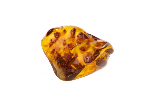 Amber stone from baltic on the white background — Stock Photo, Image