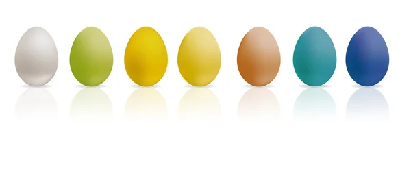 Χρωματιστά αυγά εικονογράφηση — Φωτογραφία Αρχείου