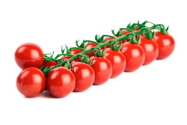 Вишневі помідори ізольовані на білому тлі — стокове фото