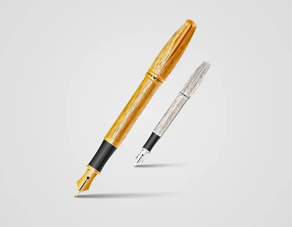 Vecteur réaliste stylo plume icônes — Image vectorielle
