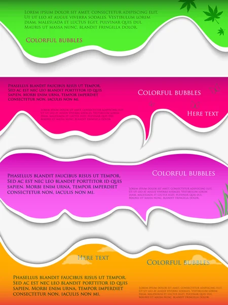 Kleurrijke bubbels voor spraak — Stockvector