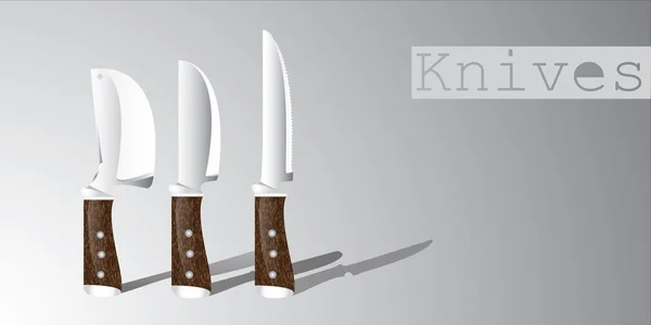 En uppsättning knivar — Stock vektor