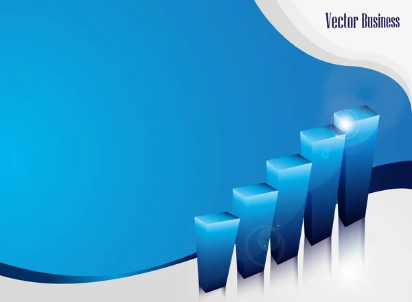 Concepto de crecimiento folleto de negocios fondo con diagrama — Vector de stock