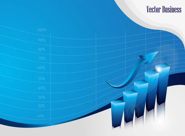 Groei concept zakelijke brochure achtergrond met diagram — Stockvector