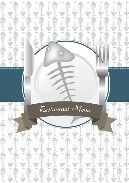 Menu restaurant de fruits de mer — Image vectorielle