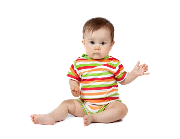 白い背景の上の赤ちゃん ロイヤリティフリーのストック画像