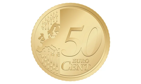 50 euro cent — Stok Vektör