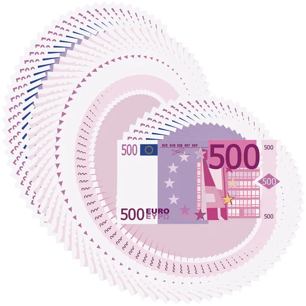 A lot of 500 euro — Stock Photo, Image