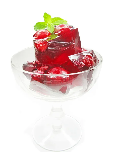 Mermelada de gelatina de color rojo — Foto de Stock