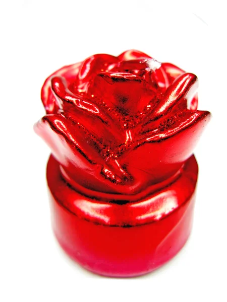 Rose flower spa aroma candle — Stock Photo, Image