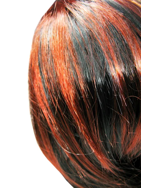 Resalte el cabello negro y rojo textura de fondo — Foto de Stock