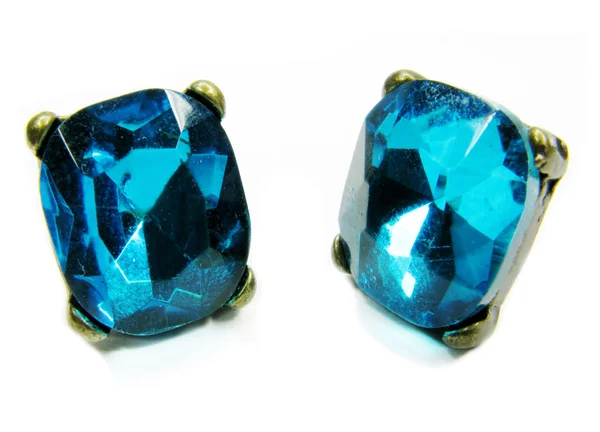 Šperky náušnice s jasným krystaly — Stock fotografie