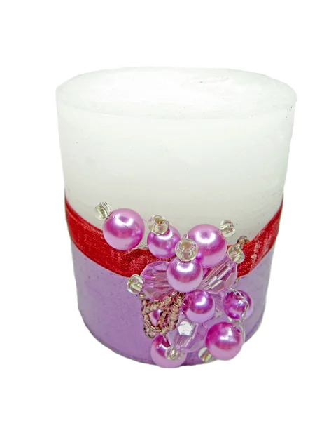 Large beautiful candle for spa — Stock Photo, Image