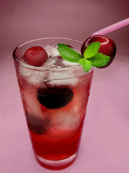 Red cherry lemonade — Stock Photo, Image