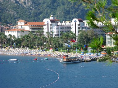 Türk resort manzara sahil şeridi