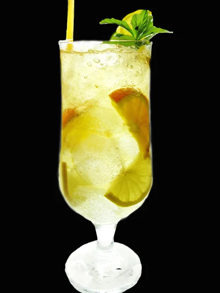Yellow juicy lemonade drink — Stock Photo, Image