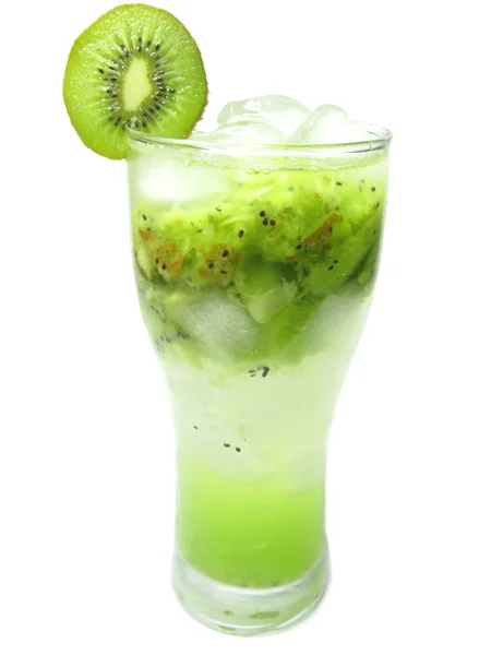Alcoholic liqueur cocktail with kiwi — Stock Photo, Image