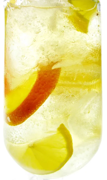 Cold yellow lemonade drink — Stock Photo, Image