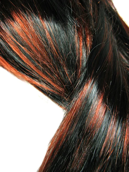 Black highlight hair texture background — Stock Photo, Image