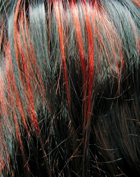 Negro resaltar la textura del cabello fondo — Foto de Stock