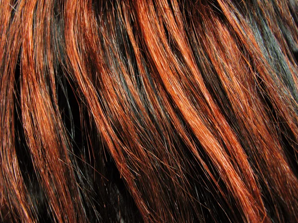 Vermelho escuro destacar fundo textura do cabelo — Fotografia de Stock