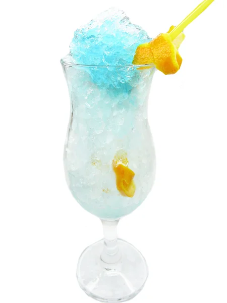 Alcoholic liqueur cocktail with blue curacao — Stock Photo, Image