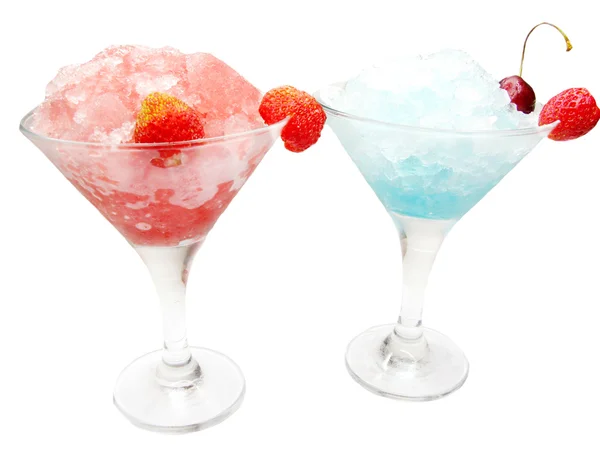 Alcoholic cocktail drinks with cherry — Stock Photo, Image