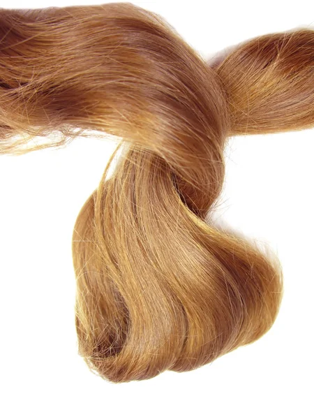 Izole gingery saç kıvırmak — Stok fotoğraf