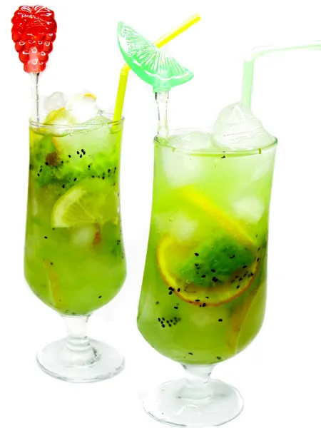 Coquetéis Smoothie bebidas com kiwi — Fotografia de Stock