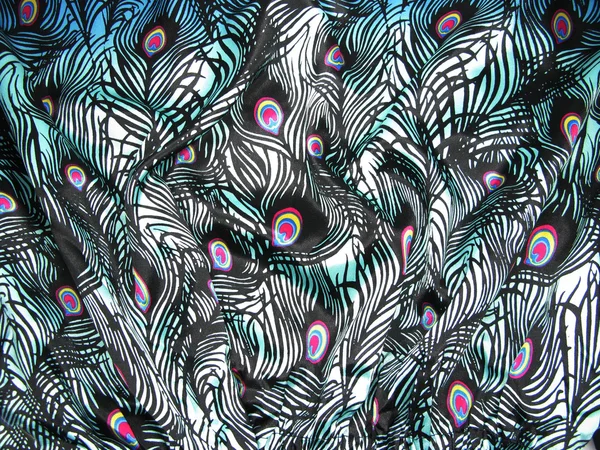 Plumas de pavo real satinado textura abstracta fondo —  Fotos de Stock