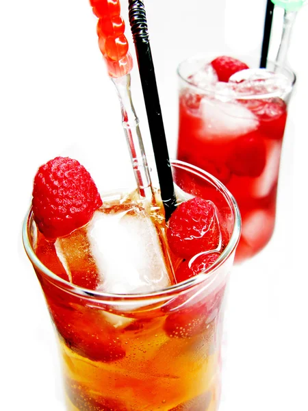 Fruit cocktail smoothie met framboos — Stockfoto
