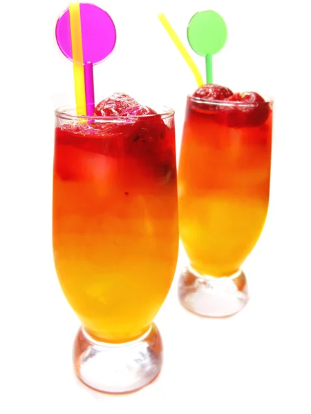 Fruit cocktail smoothie met ijs — Stockfoto