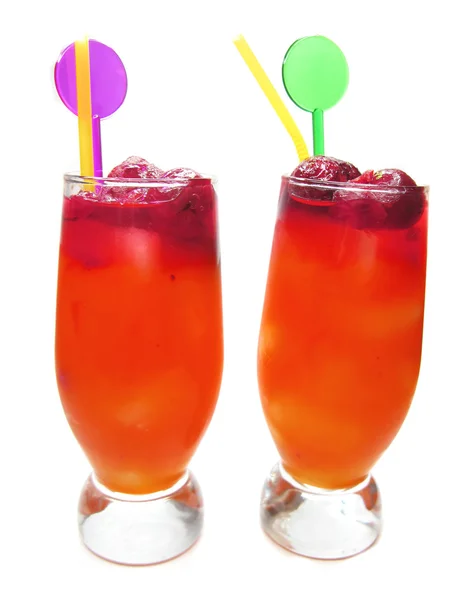 Ovocný koktejl koktejl s malinovou — Stock fotografie