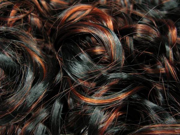 Ricci evidenziare sfondo texture dei capelli — Foto Stock