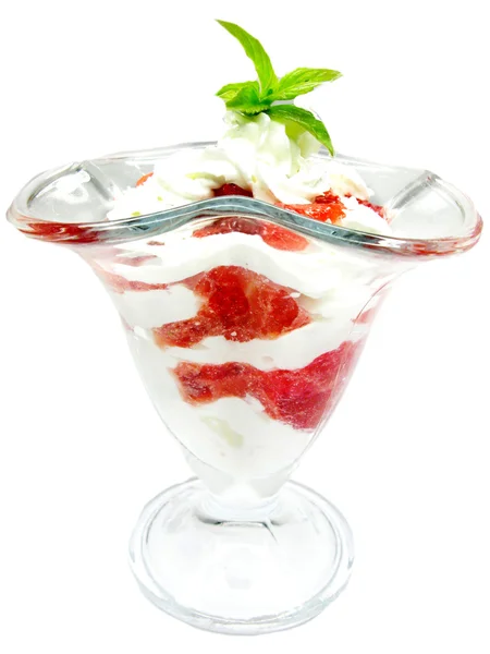 Dessert à la fraise aux fruits — Photo