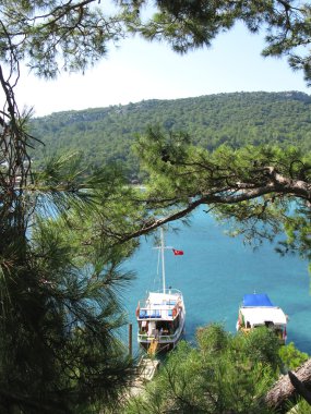 mavi deniz kemer Türkiye'de iki yatlar