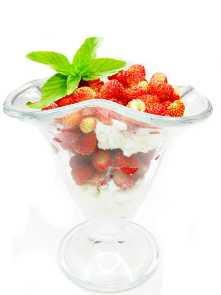 Fruit wilde aardbei dessert — Stockfoto