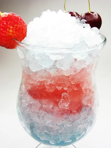 Ice cocktail drink with cherry — Stock Photo, Image
