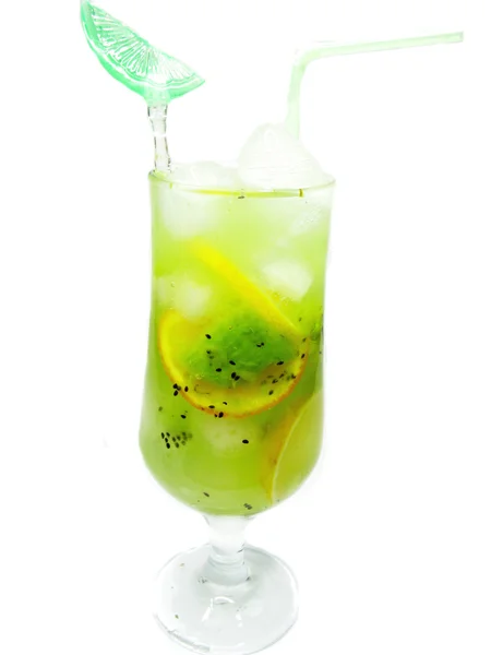 Frullato cocktail di frutta con kiwi — Foto Stock