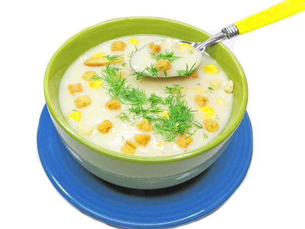 Tasty vegetable cream soup — Stock Photo, Image