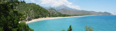 Panorama of coast olympos turkey clipart