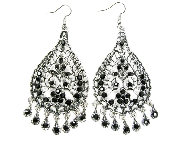 Beautiful jewelry earrings — Stock Photo, Image