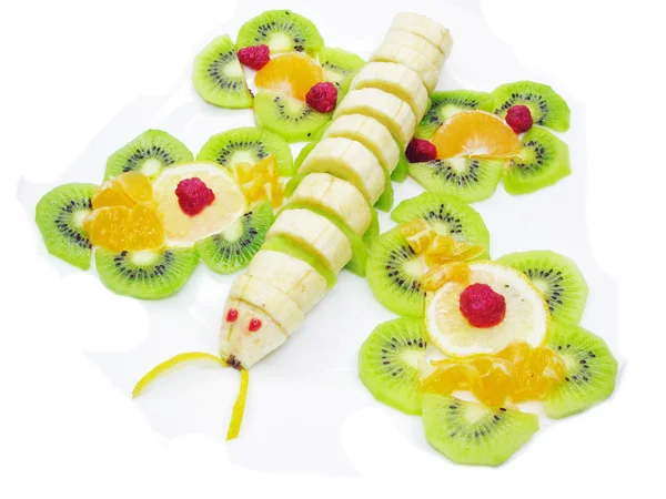 Креативный фруктовый десерт — стоковое фото