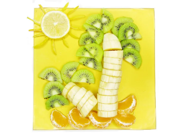 Sobremesa de fruta criativa — Fotografia de Stock
