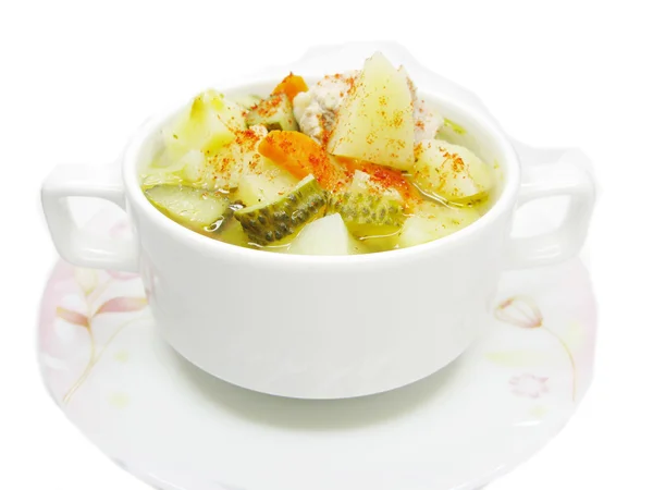 Tasty vegetable soup — Stock Photo, Image