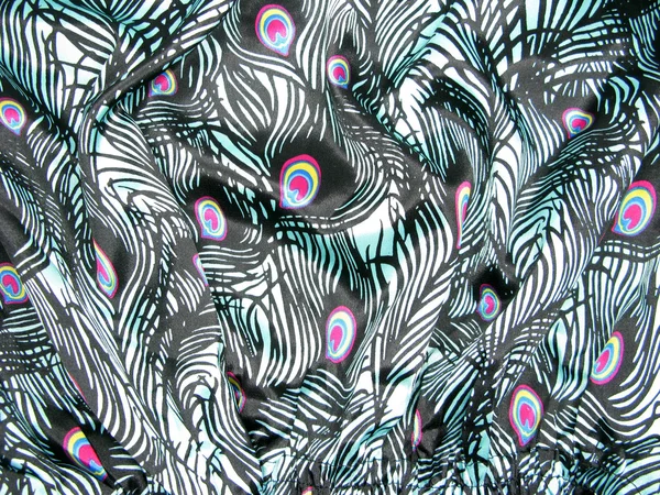 Satin abstract peacock feathers texture background — Stock Photo, Image