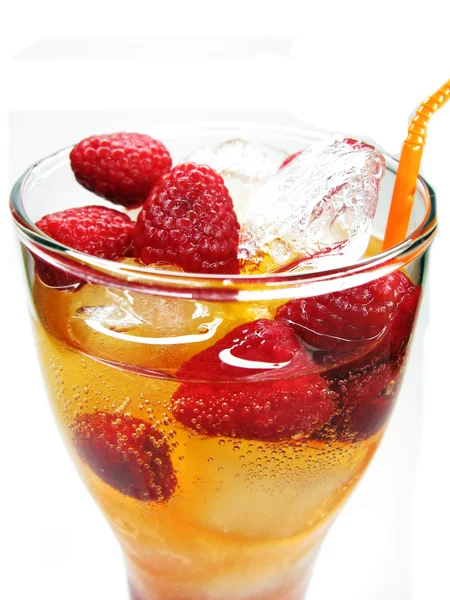 Batido de cóctel de frutas con frambuesa —  Fotos de Stock